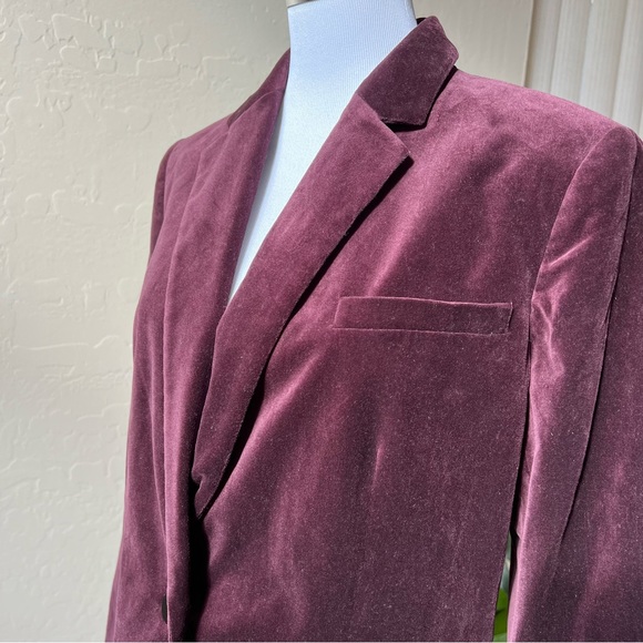Ralph Lauren Burgundy Velvet Blazer US12 $265 - Picture 8 of 15